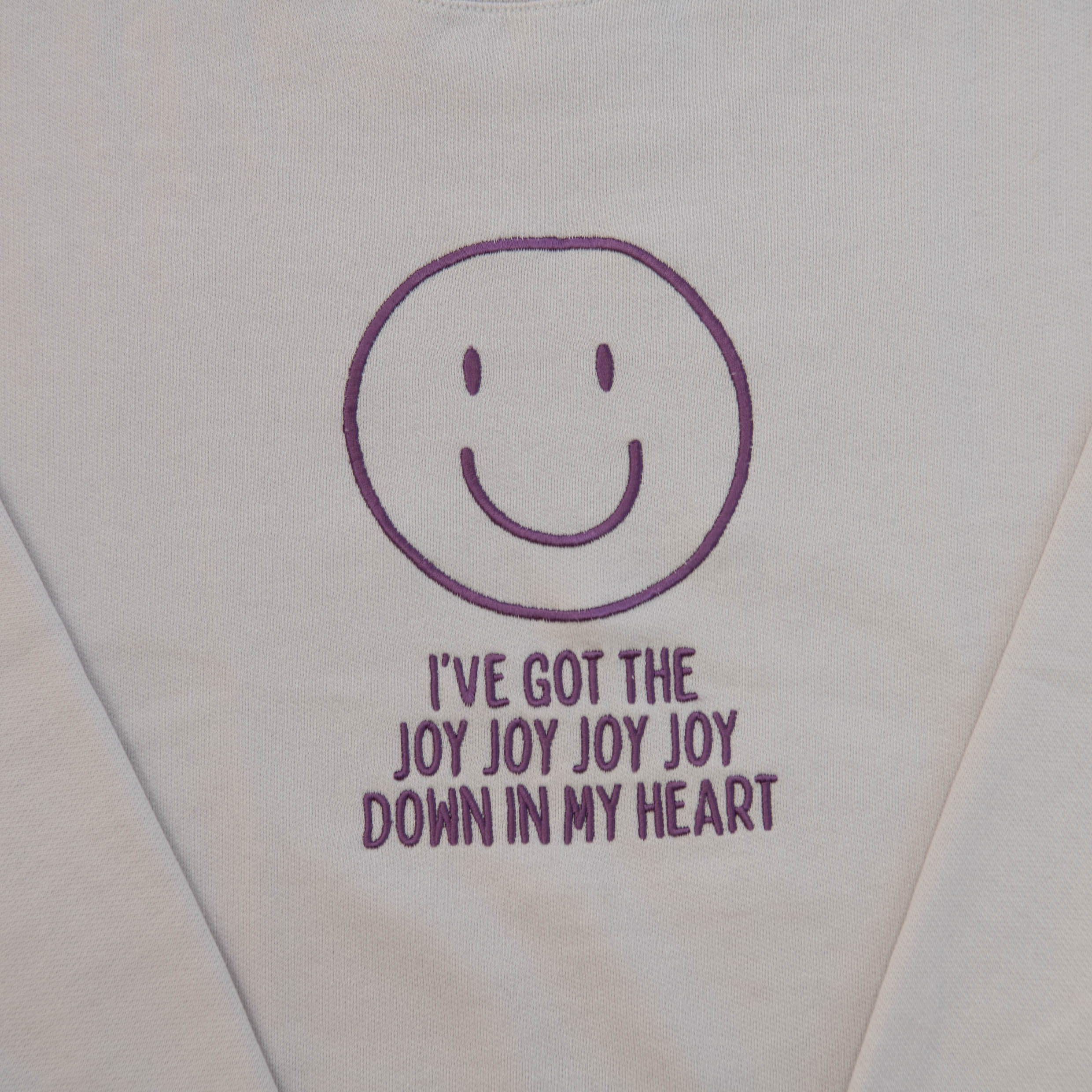 Joy Joy Joy Embroidered Crewneck Sweatshirt - Image 3