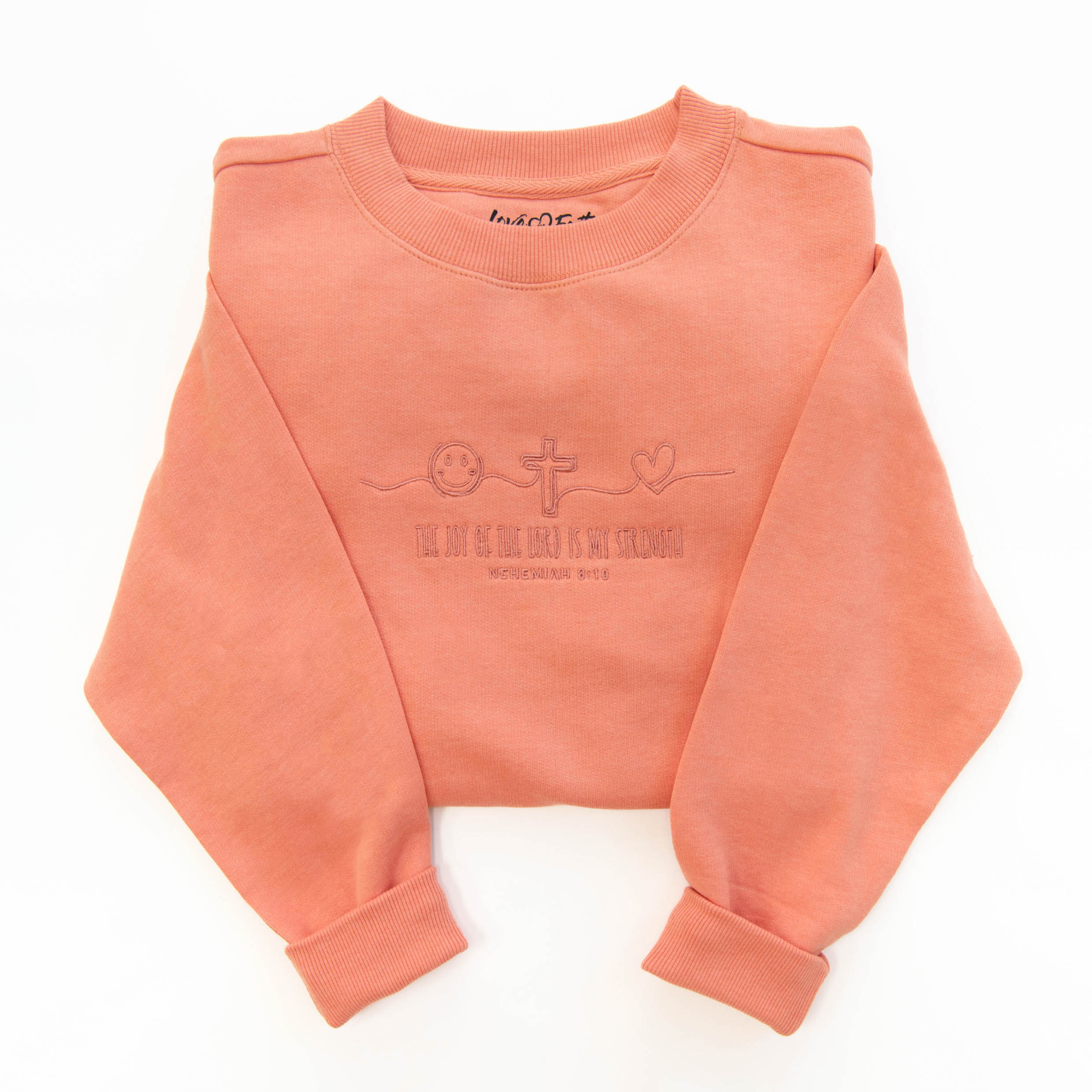 Joy of the Lord Embroidered Crewneck Sweatshirt - Image 2