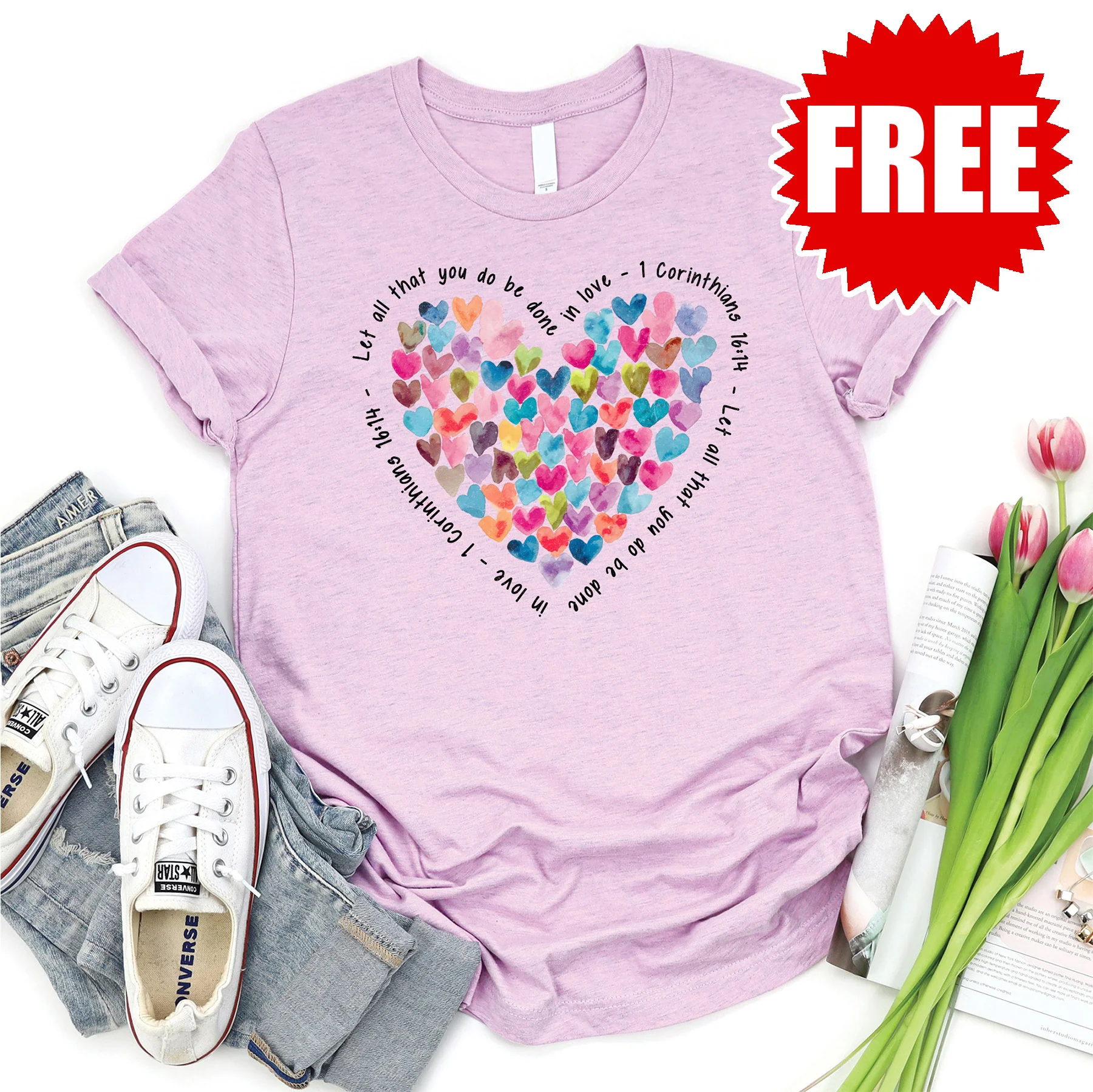 Let All That You Do Tee - Heather Lilac - 0