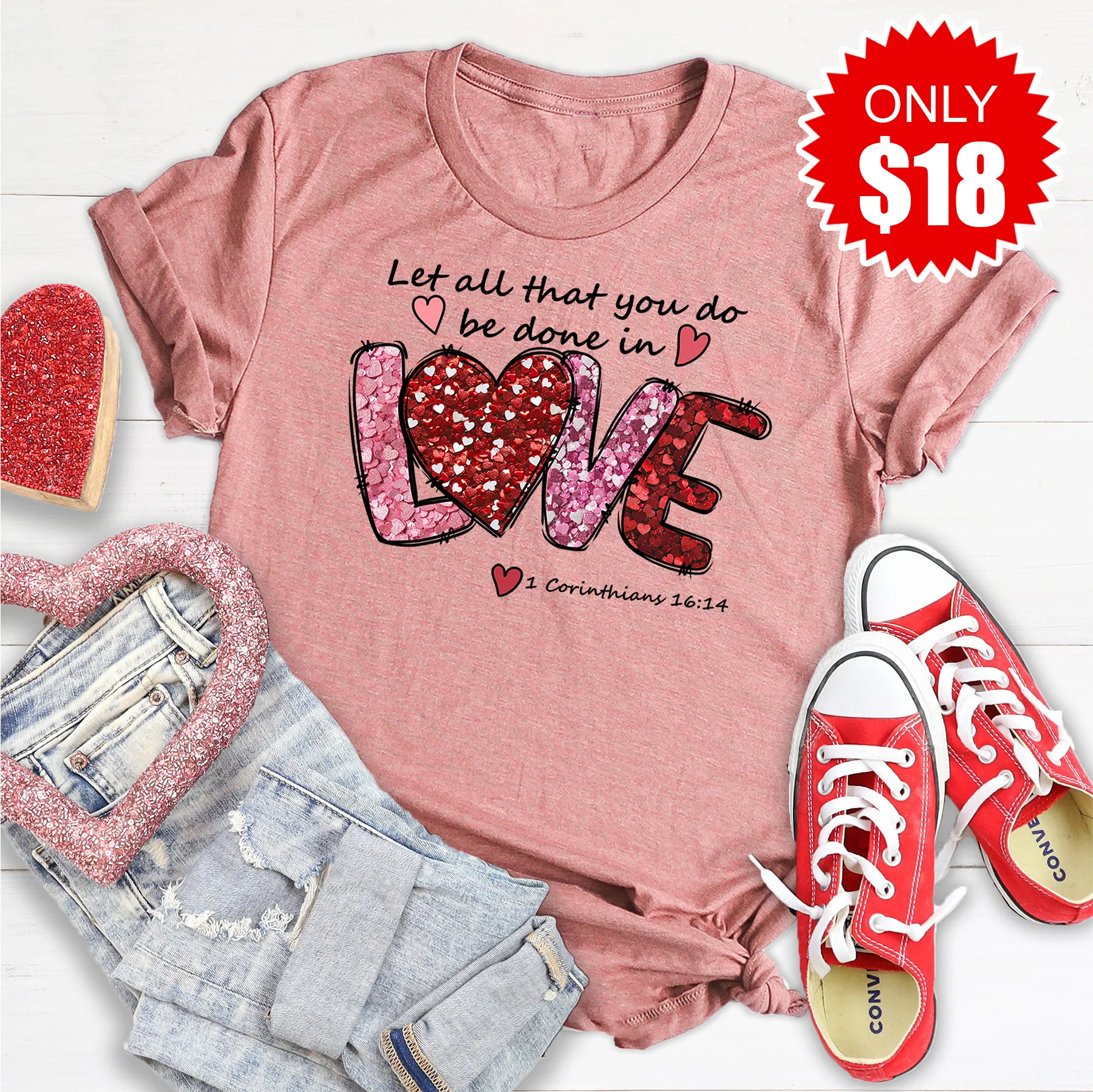 Let All That You Do Tee - Heather Mauve - 10