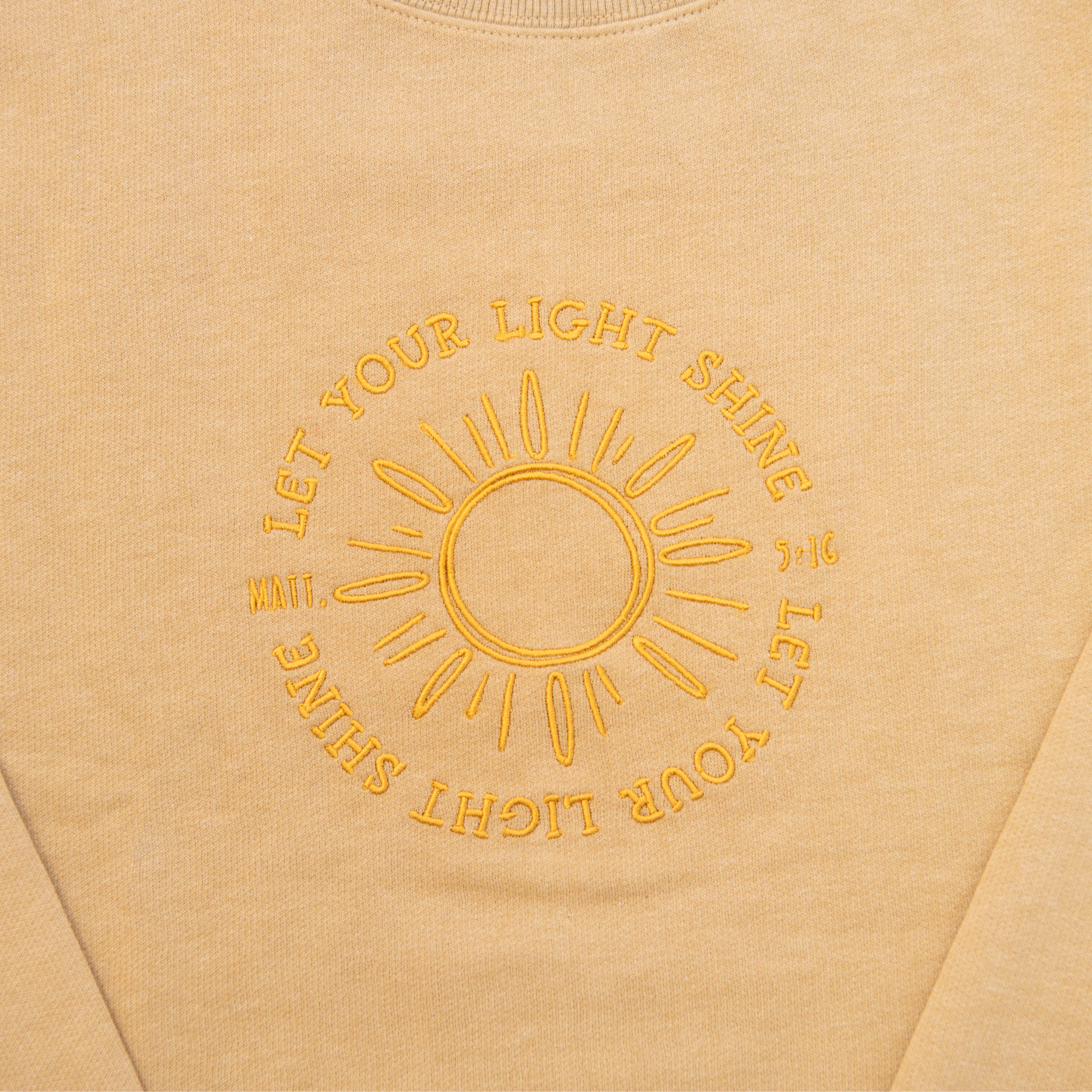 Let Your Light Shine Embroidered Crewneck Sweatshirt - Image 3
