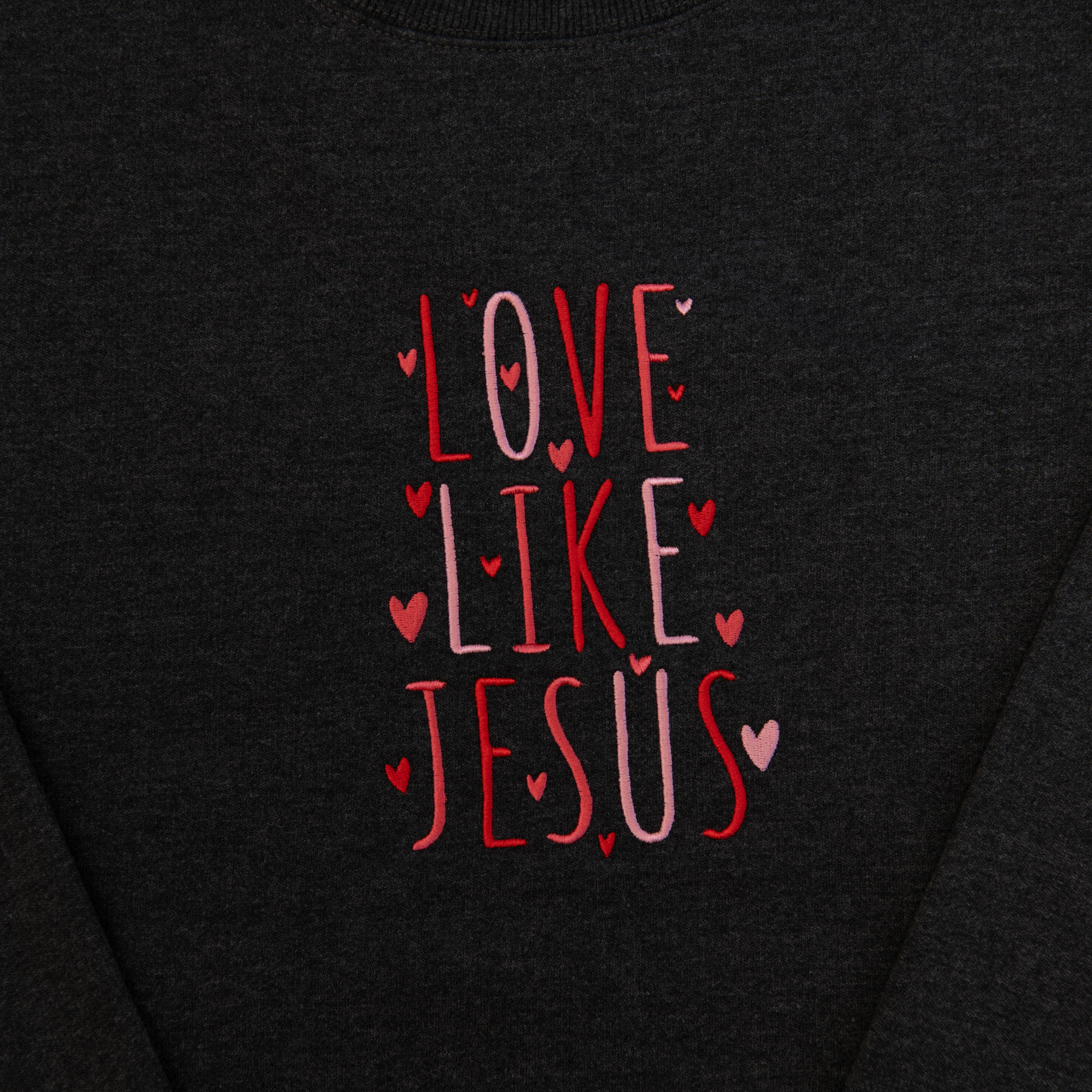 Love Like Jesus Embroidered Crewneck Sweatshirt - Image 3