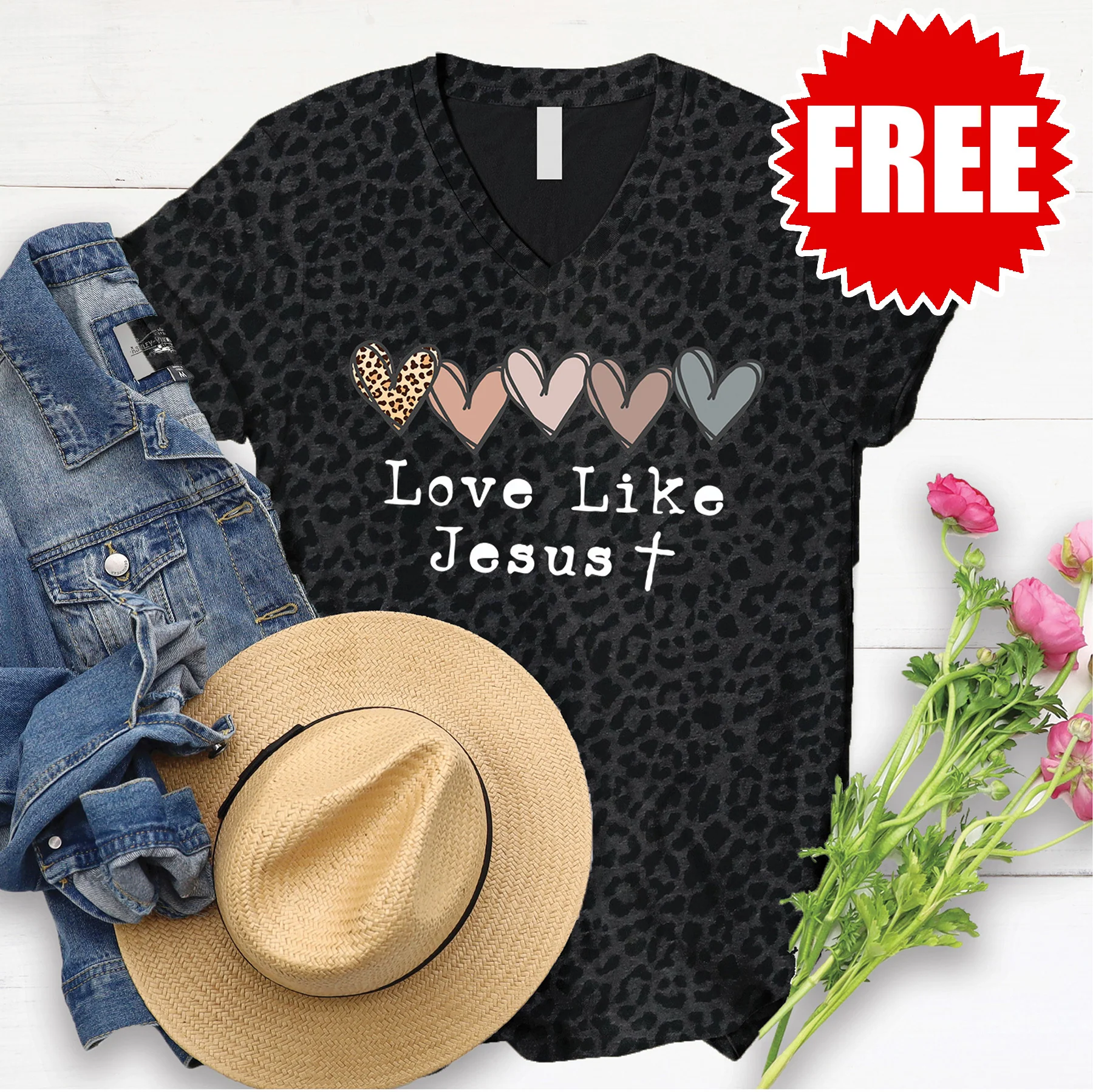 Love Like Jesus V-Neck - 0