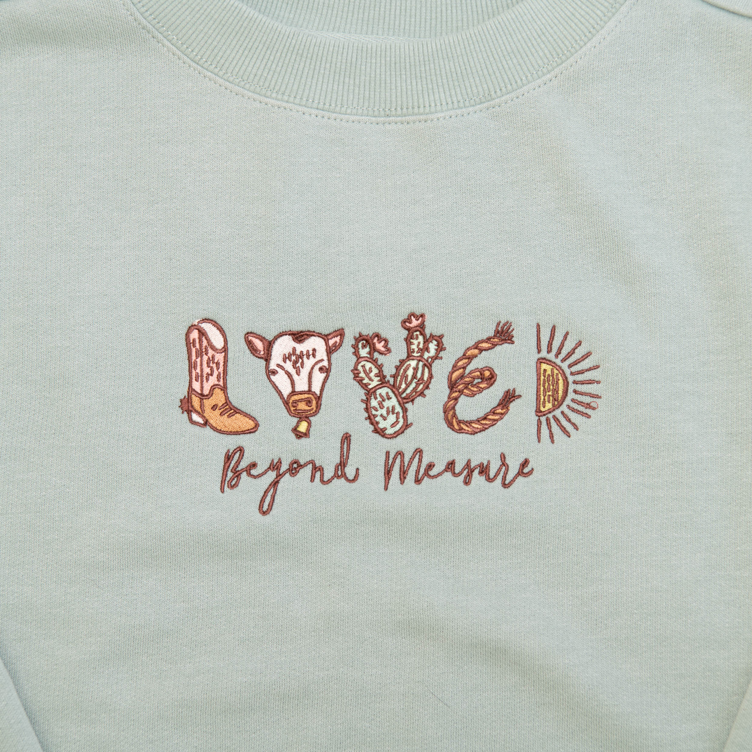 Loved Western Embroidered Crewneck Sweatshirt - Image 3