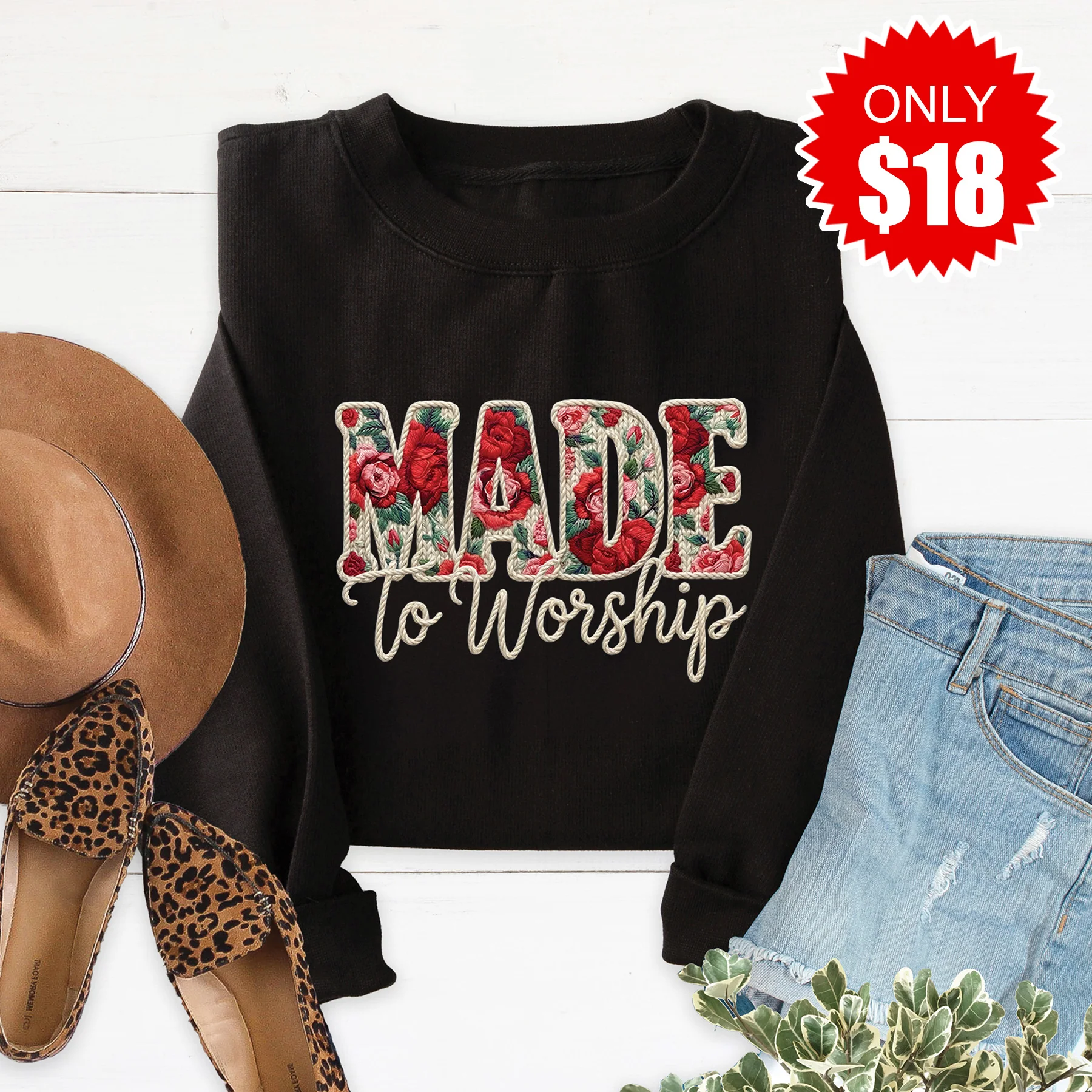 Made To Worship Sweatshirt - Black - 18