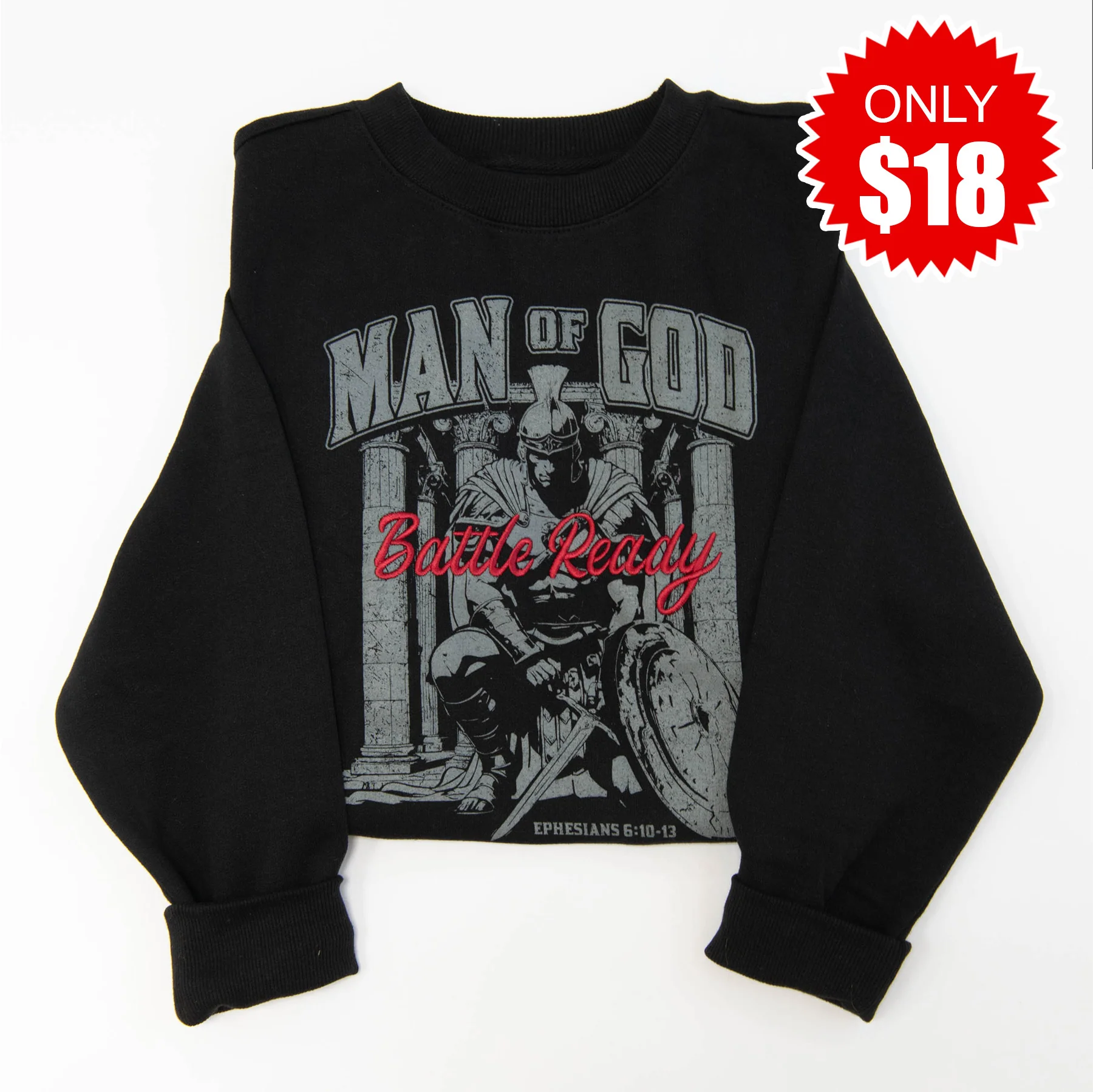 Man of God Embroidered Crewneck Sweatshirt - 18