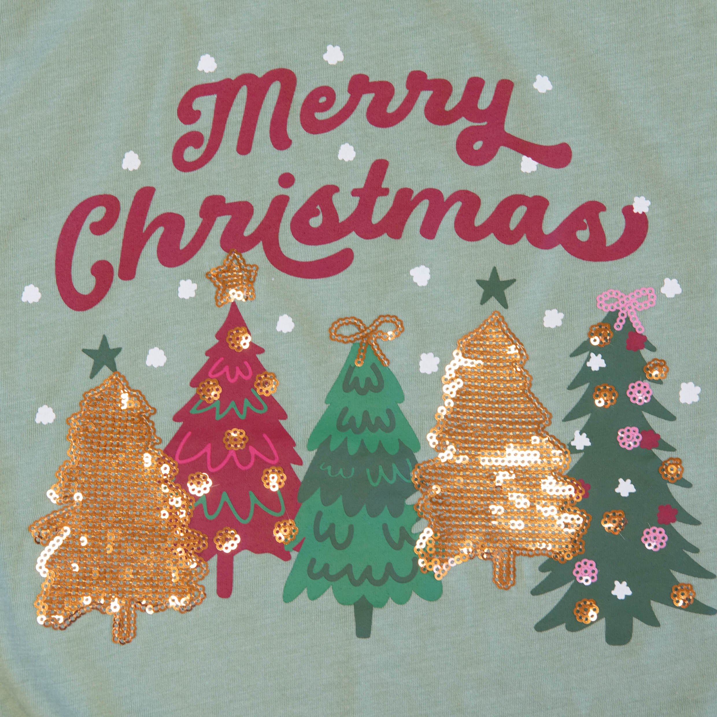Merry Christmas Trees Sequin Tee - Image 3