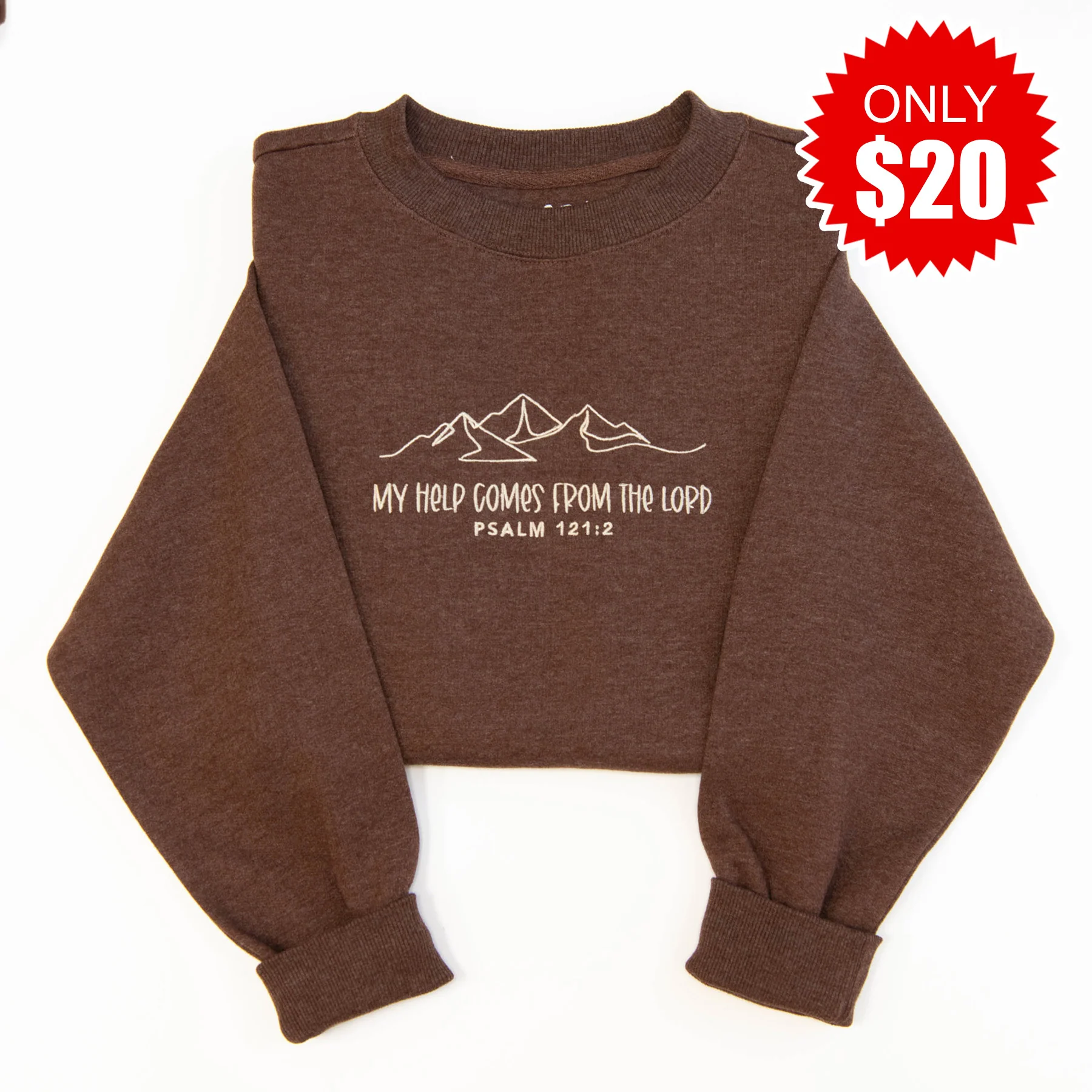 My Help Embroidered Crewneck Sweatshirt - 20