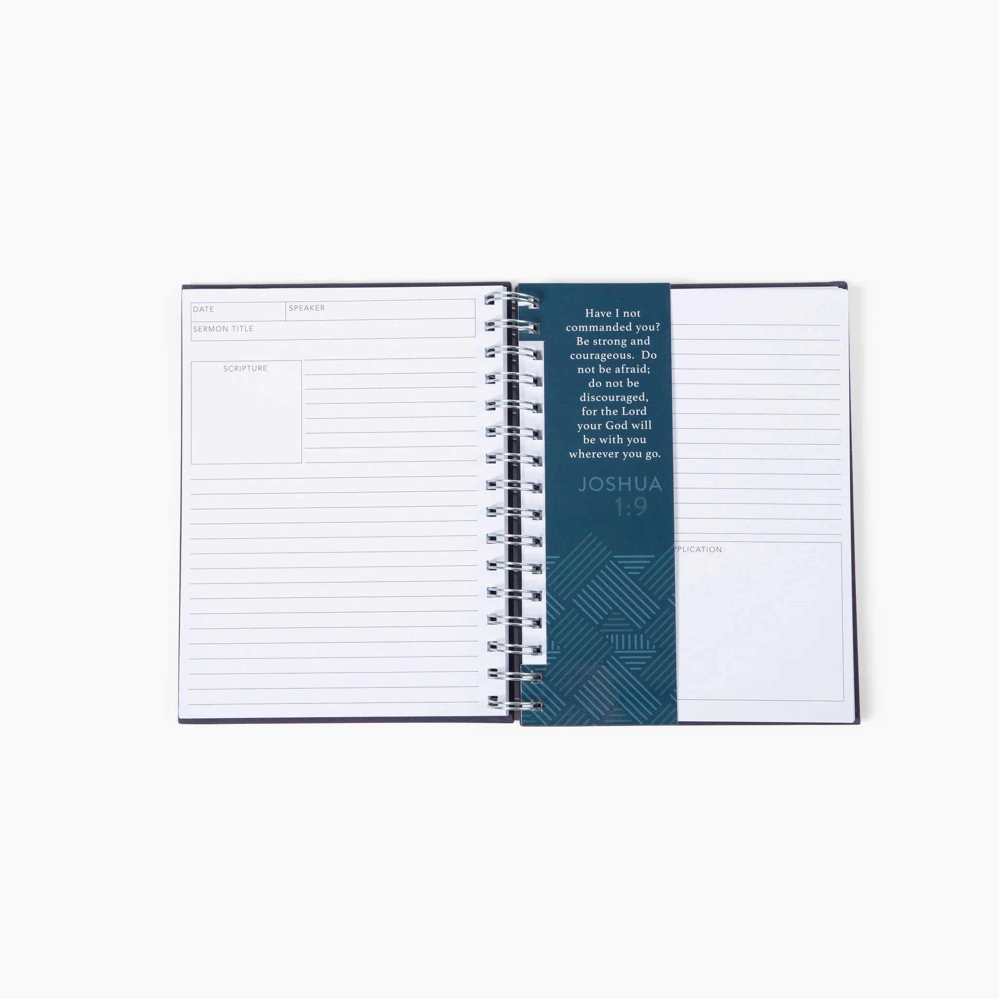 Navy Linen Cross Sermon Notes - Image 3