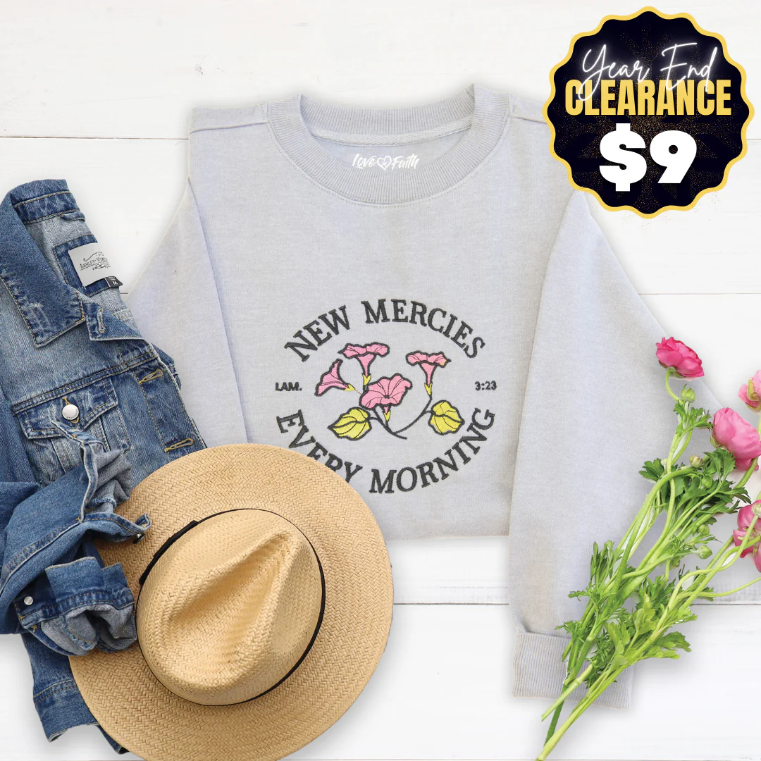 New Mercies Embroidered Crewneck Sweatshirt - 9