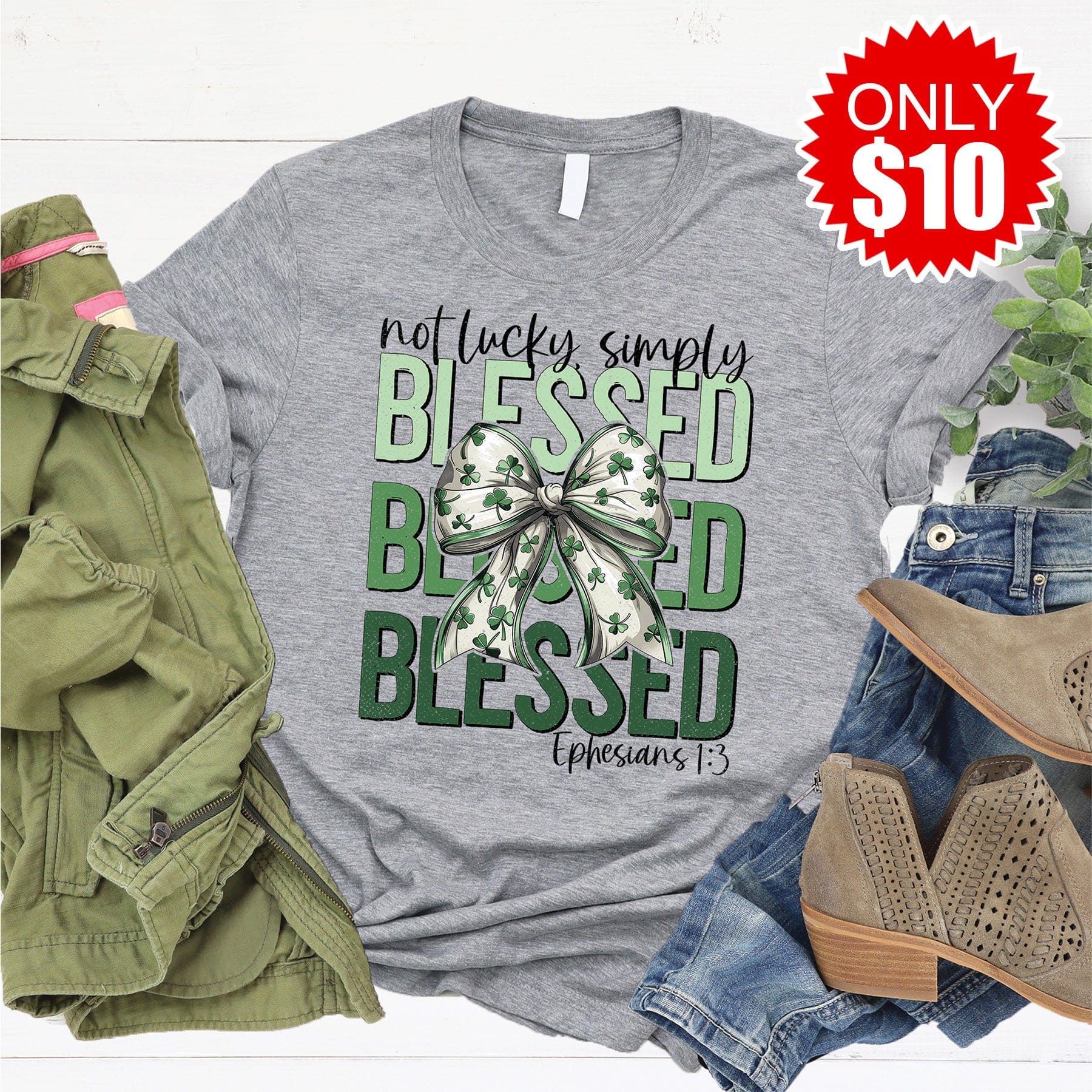 Not Lucky Simply Blessed Tee - 10