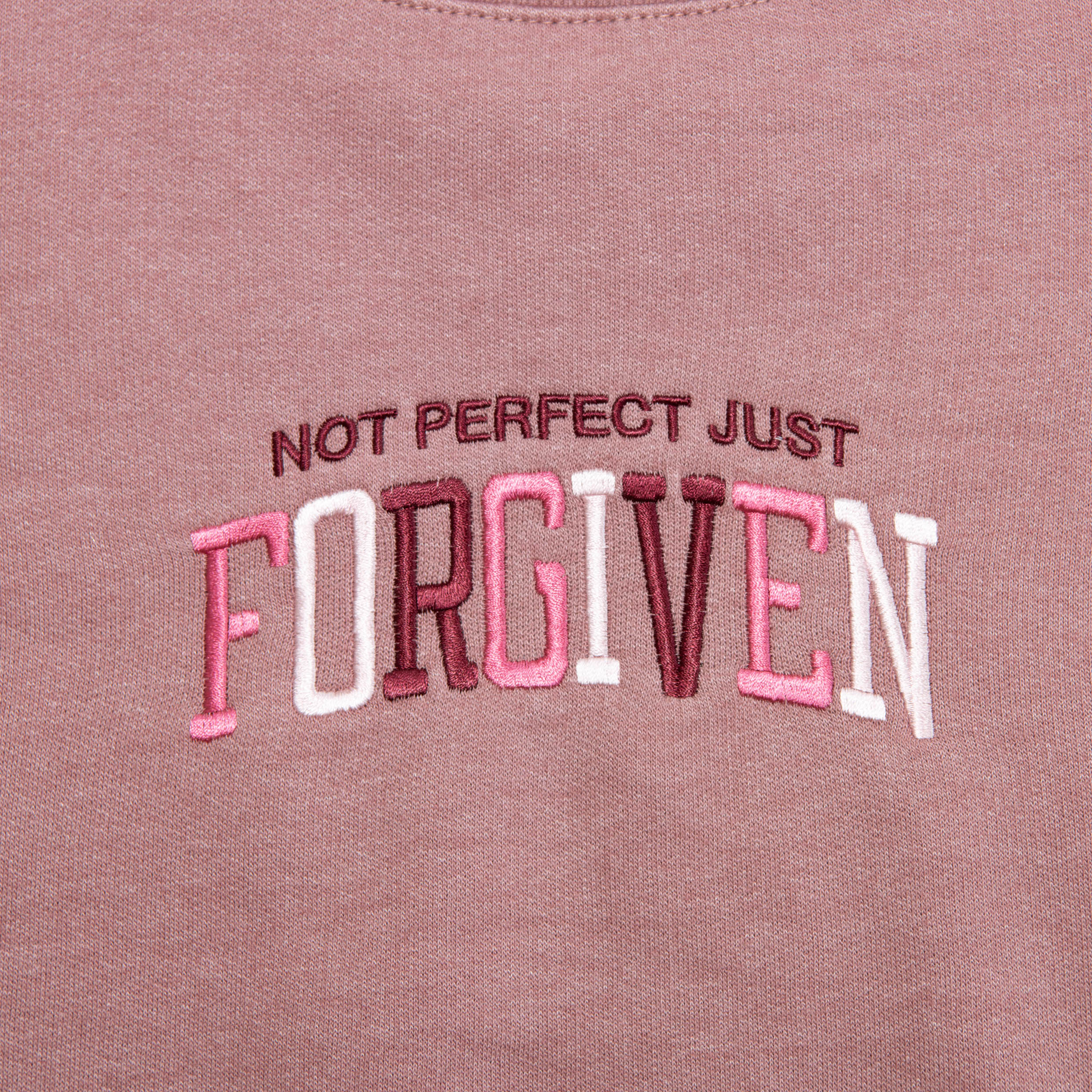 Not Perfect Just Forgiven Embroidered Crewneck Sweatshirt - Image 3