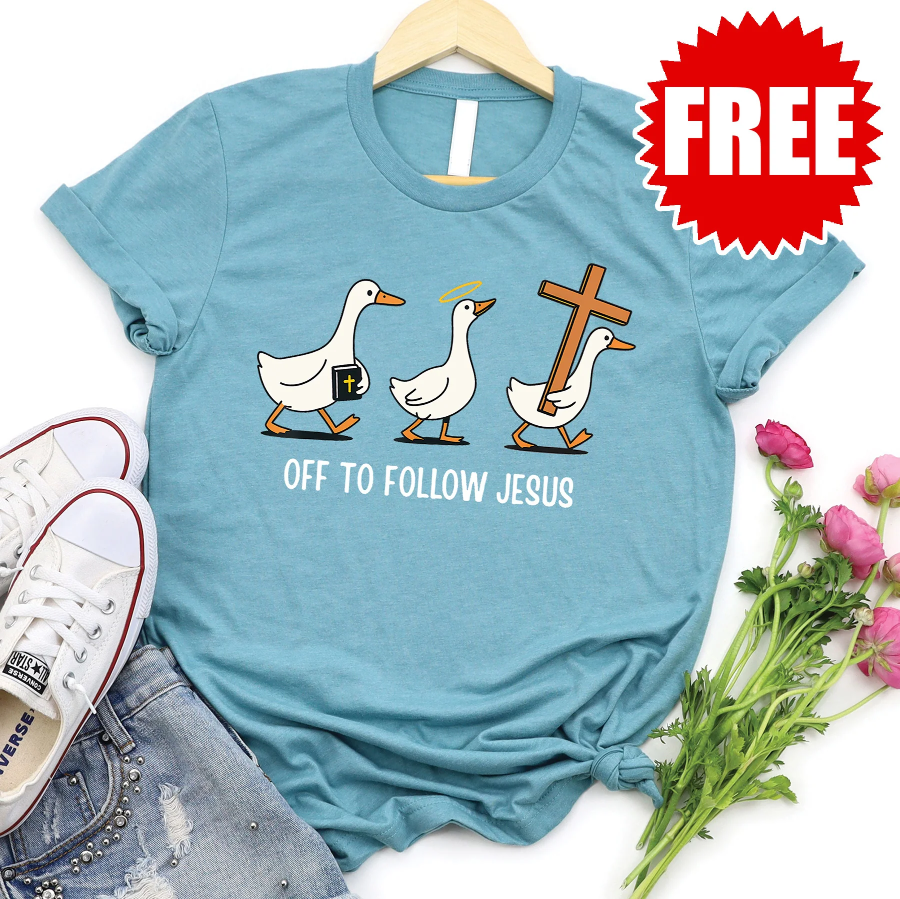 Off To Follow Jesus Tee - 0