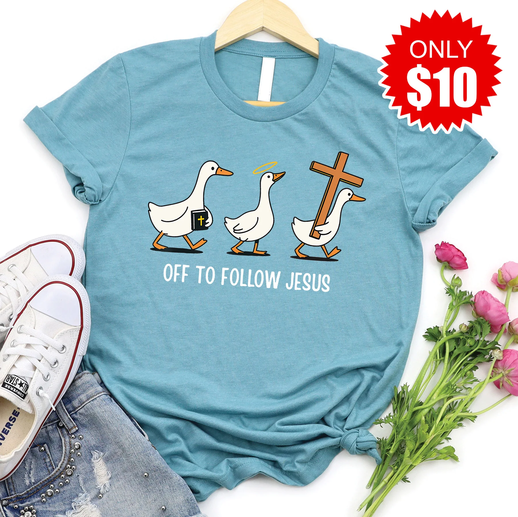 Off To Follow Jesus Tee - 10