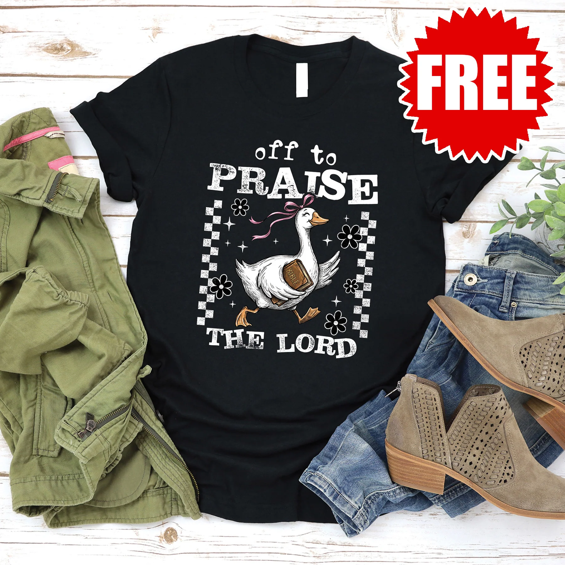 Off To Praise The Lord Tee - 0
