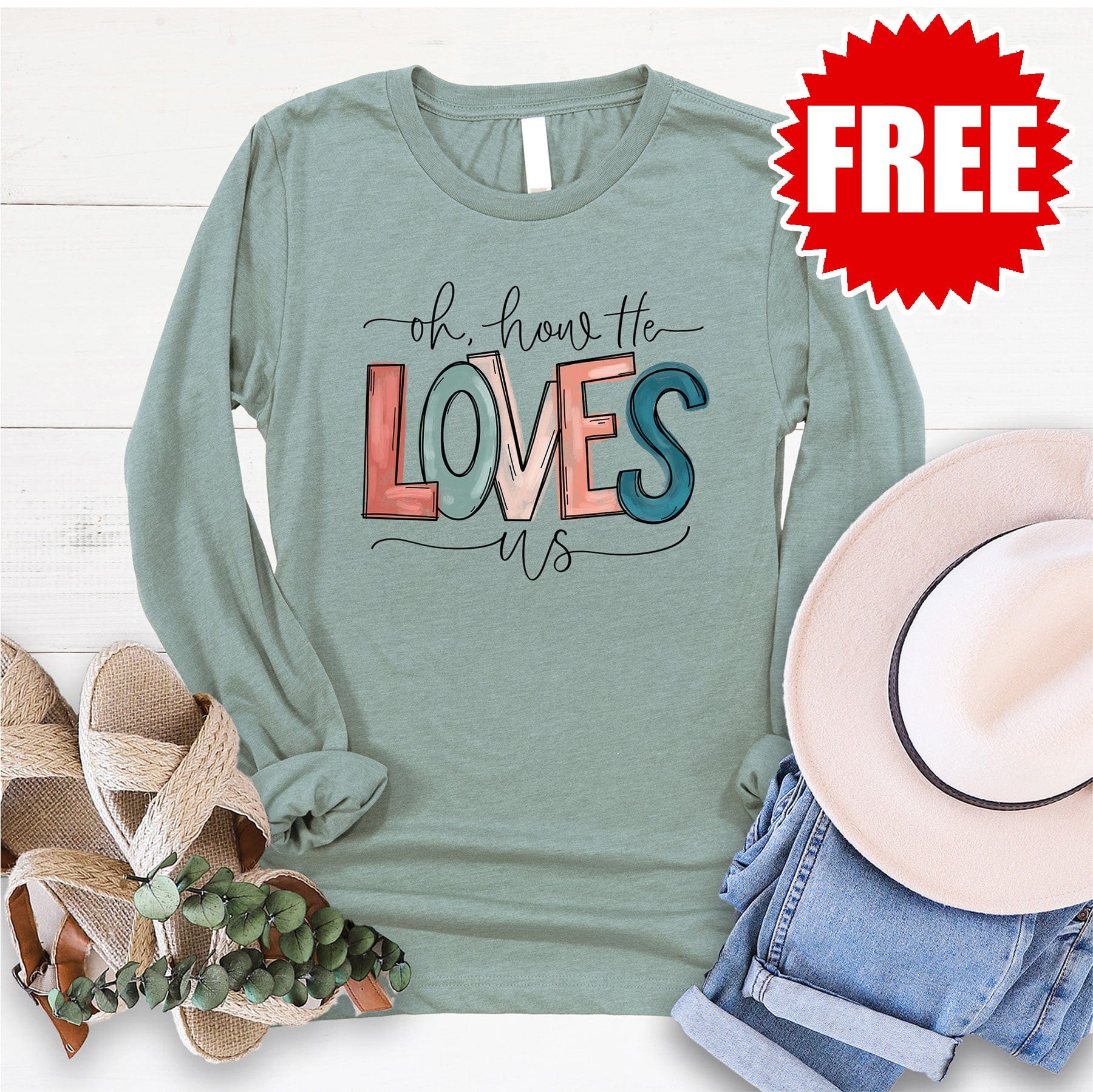 Oh How He Loves Us Long Sleeve - 0