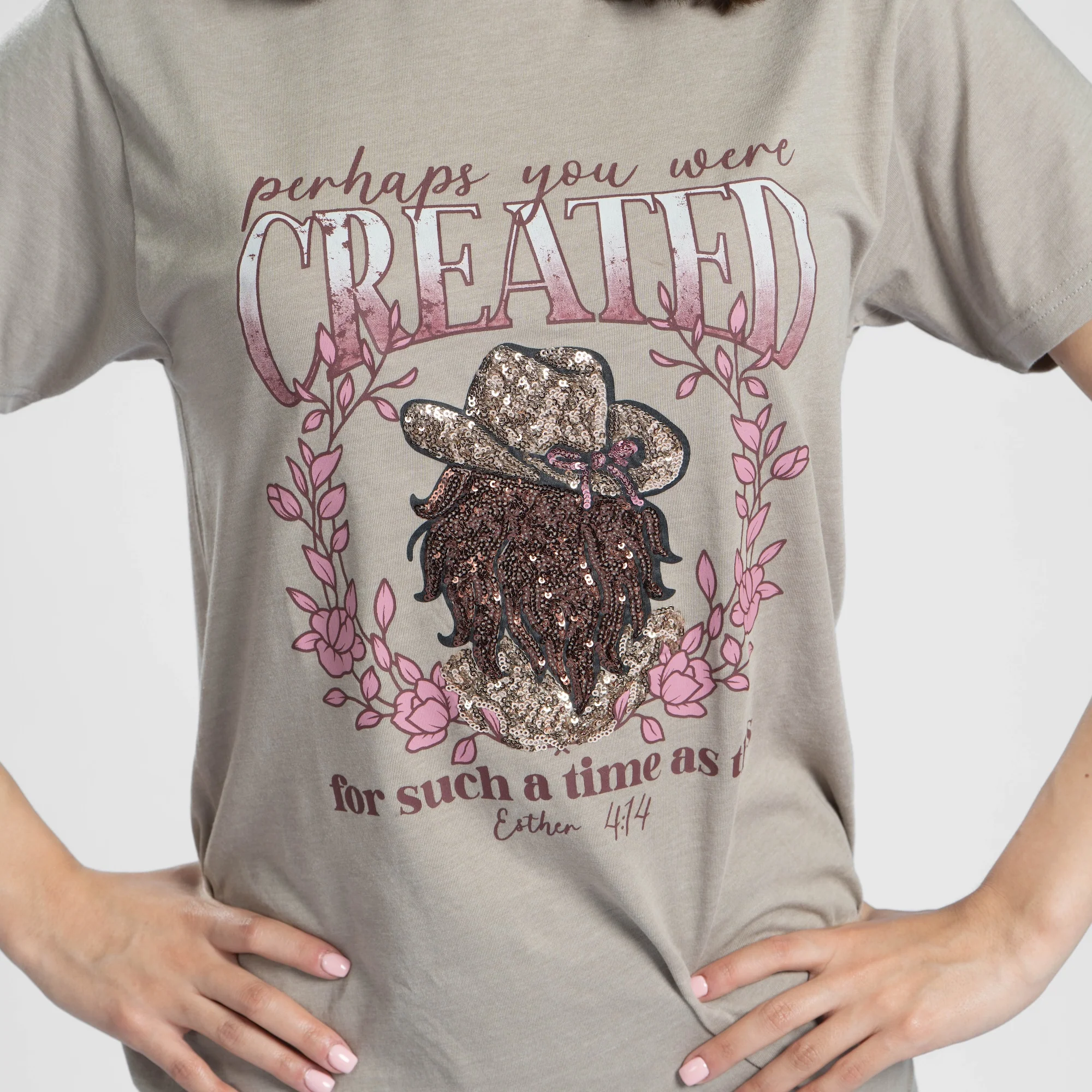 Perhaps you were Created Sequin Tee - Image 2