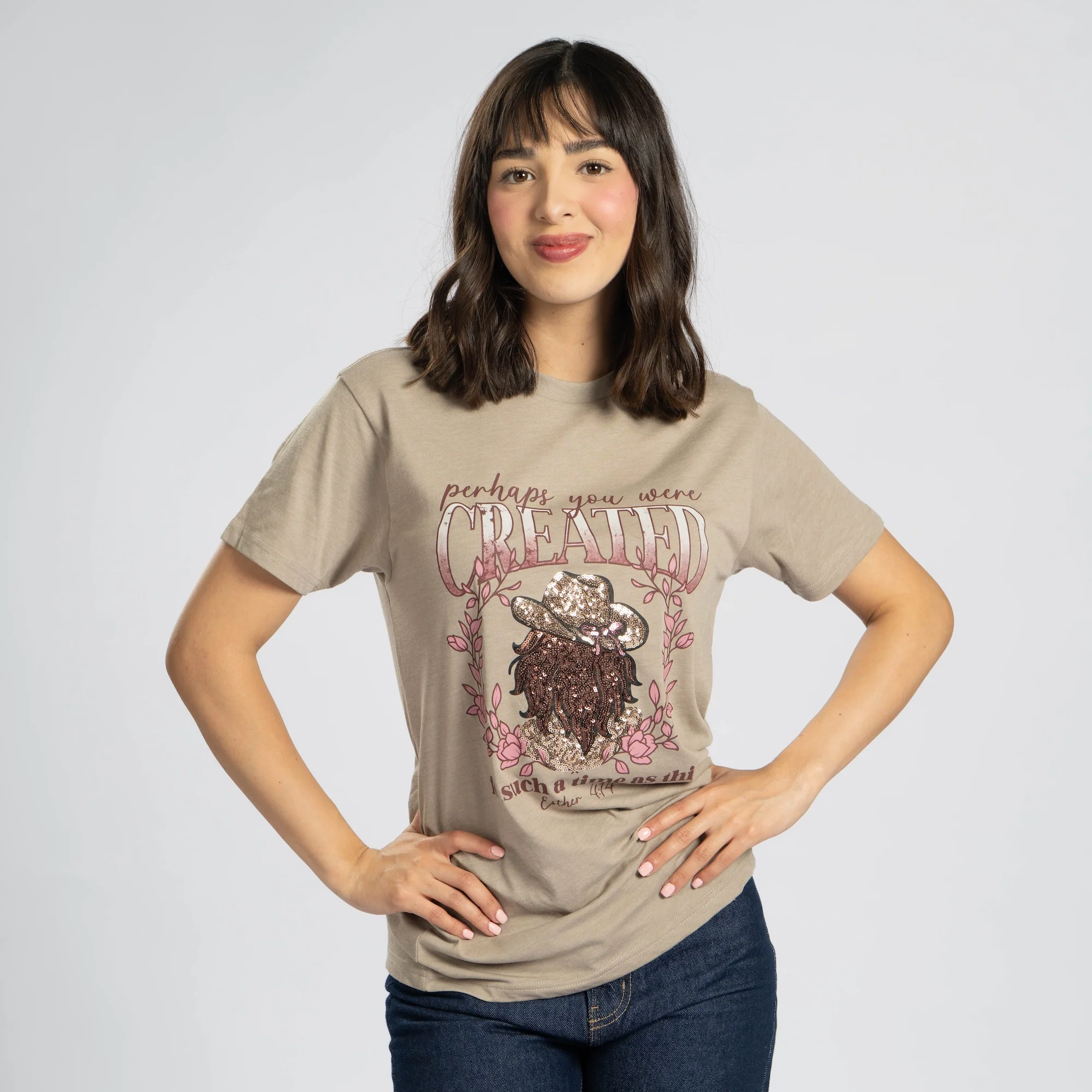 Perhaps you were Created Sequin Tee - Image 3