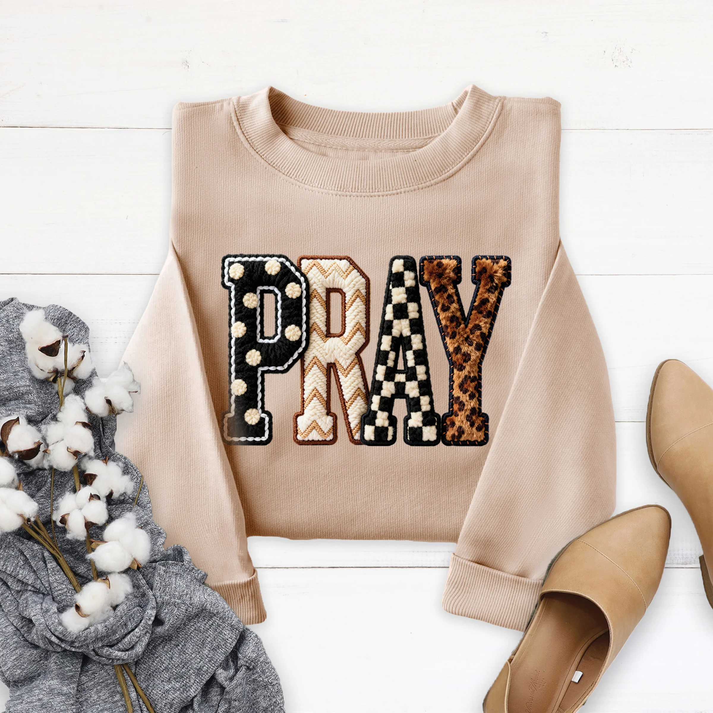 Pray Crochet Sweatshirt
