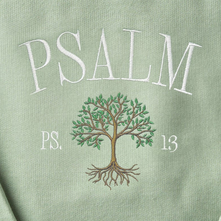 Psalm 1:3 Embroidered Crewneck Sweatshirt - Image 2