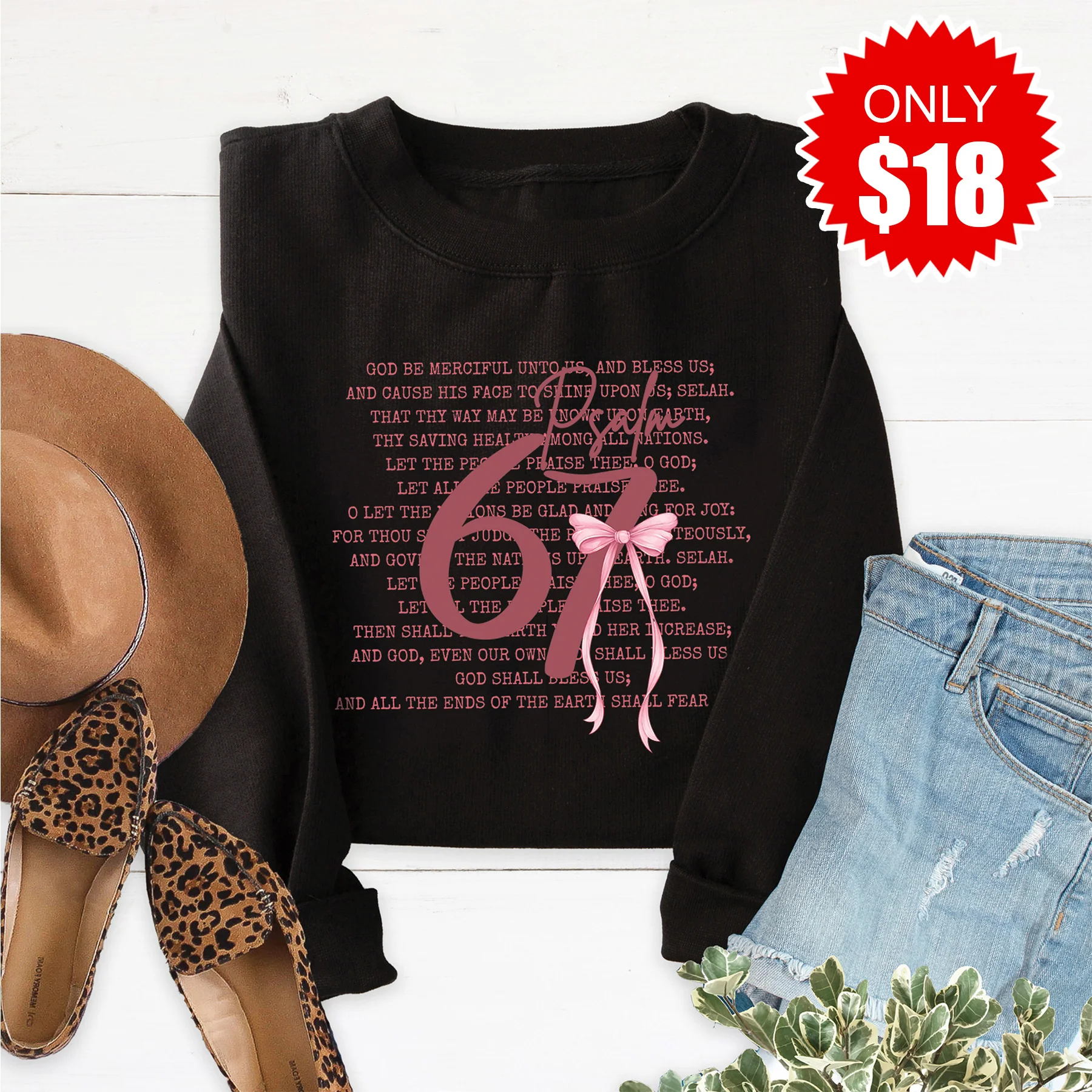 Psalm 67 Sweatshirt - Black - 18