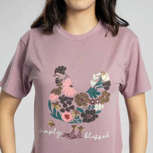 Simply Blessed Sequin Tee - Image 4