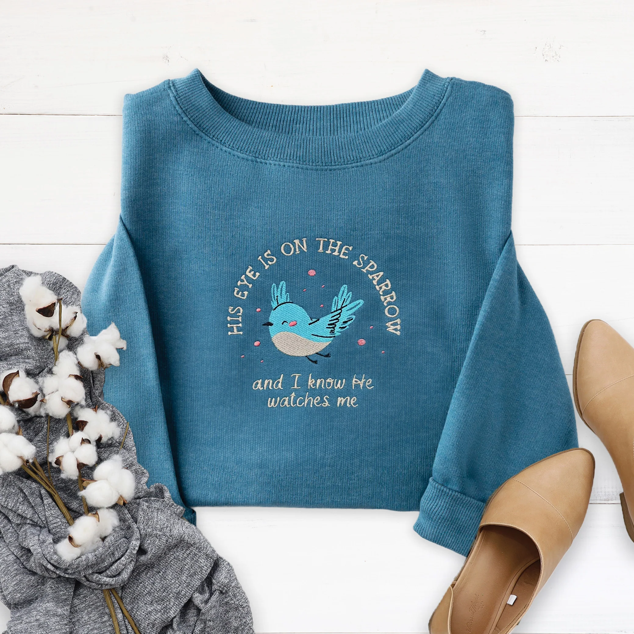 Sparrow Embroidered Crewneck Sweatshirt