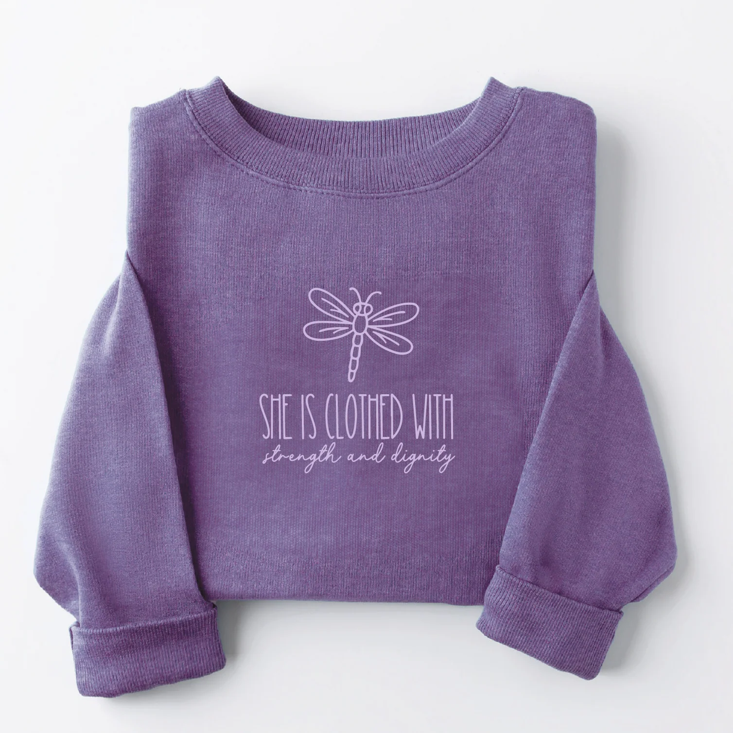 Strength and Dignity Embroidered Crewneck Sweatshirt - Image 2