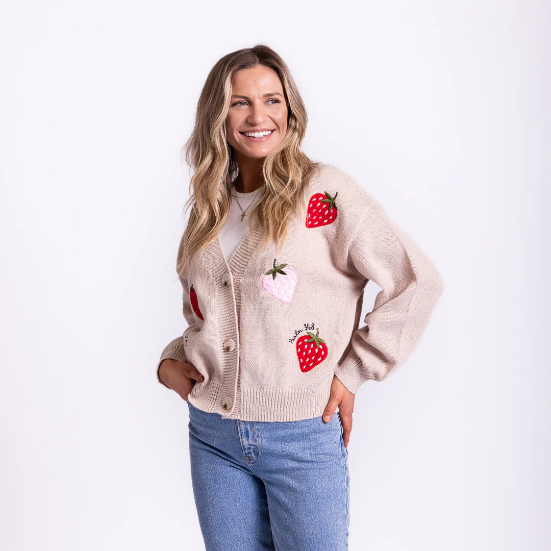 Taste and See Strawberry Cardigan - Image 4