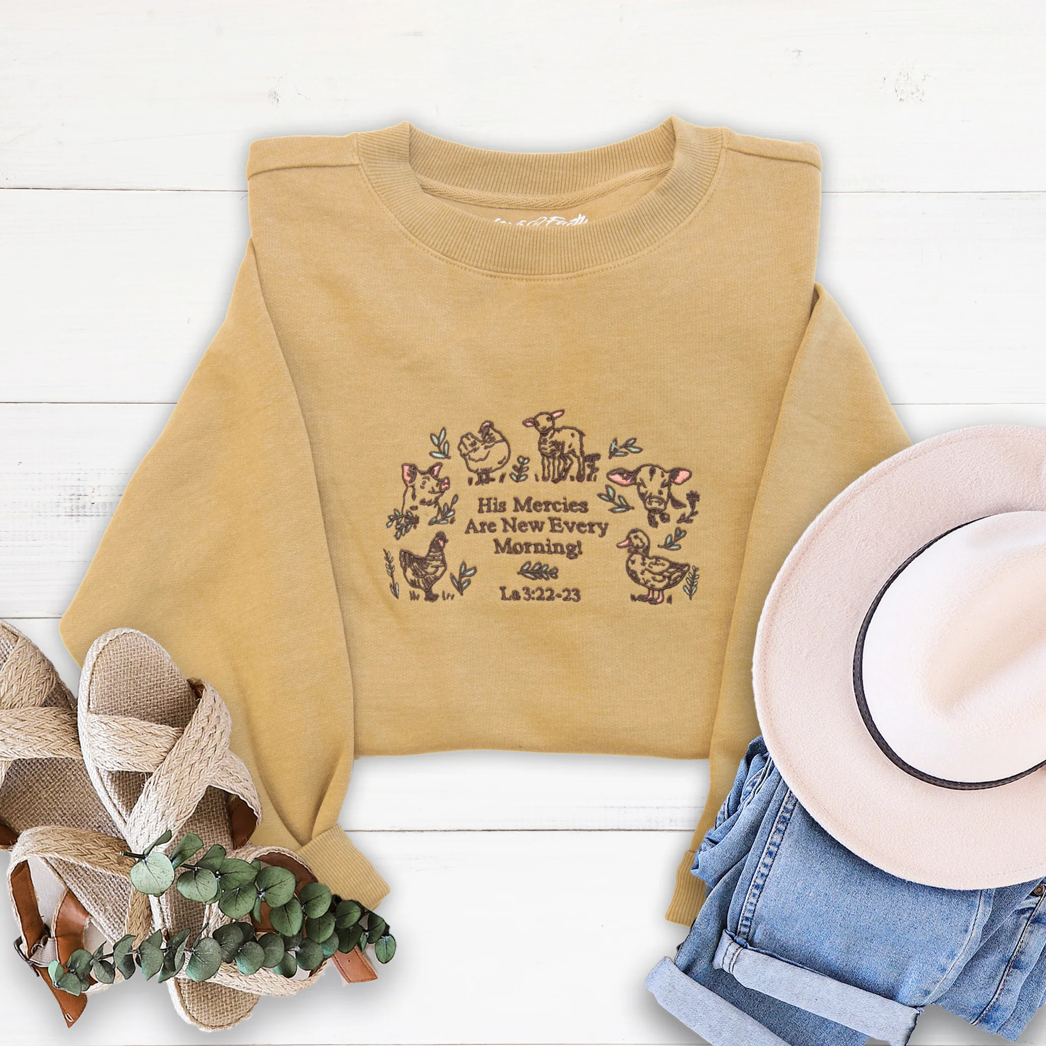 His Mercies Are New Tumbler & Sweatshirt - Image 3