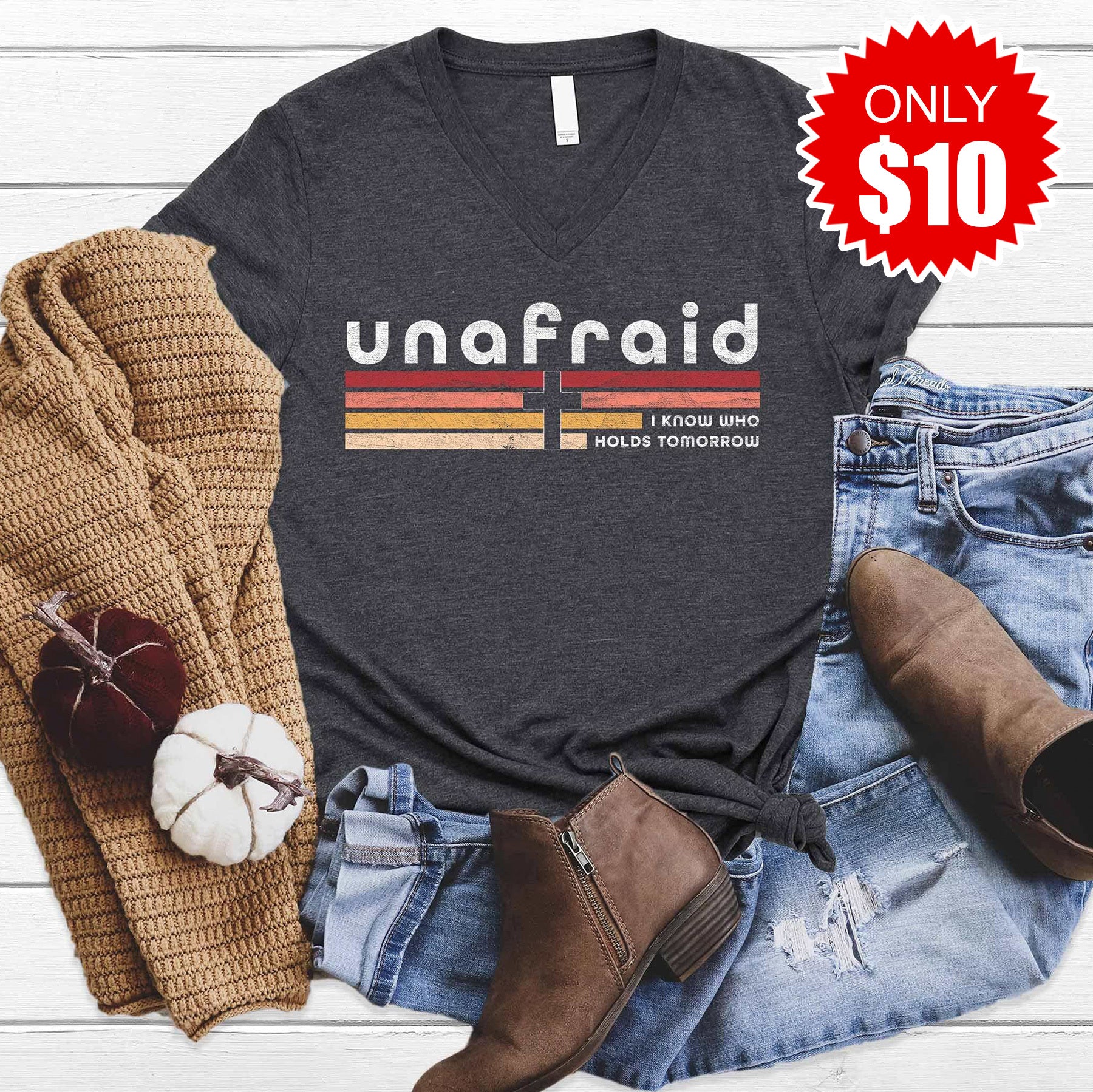 Unafraid V-Neck - 10