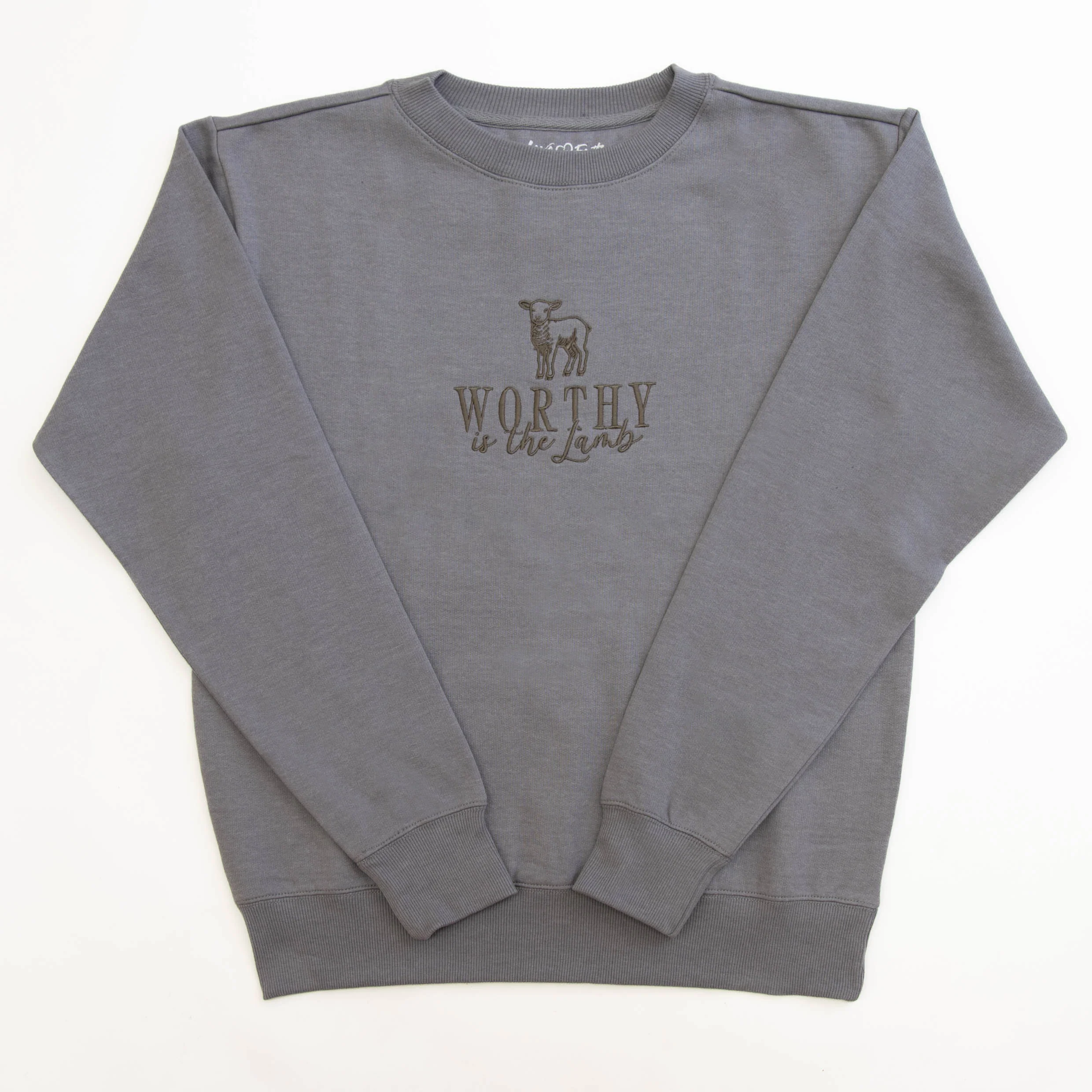 Worthy is the Lamb Embroidered Crewneck Sweatshirt - Image 2