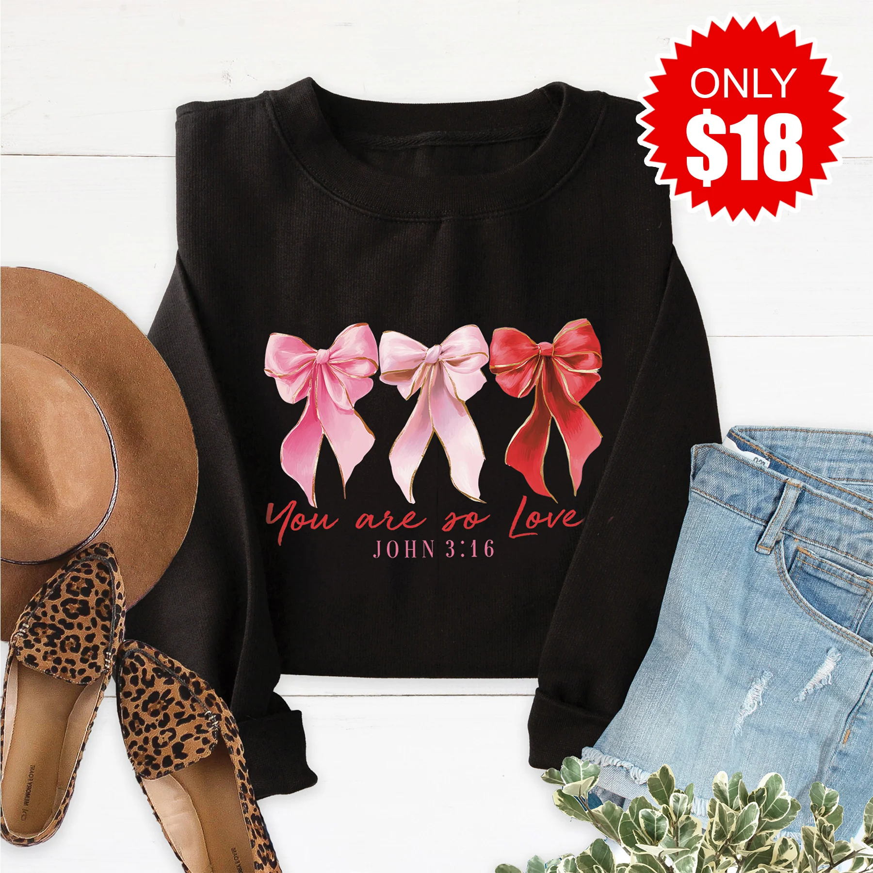 You Are So Loved Sweatshirt - Black - 18