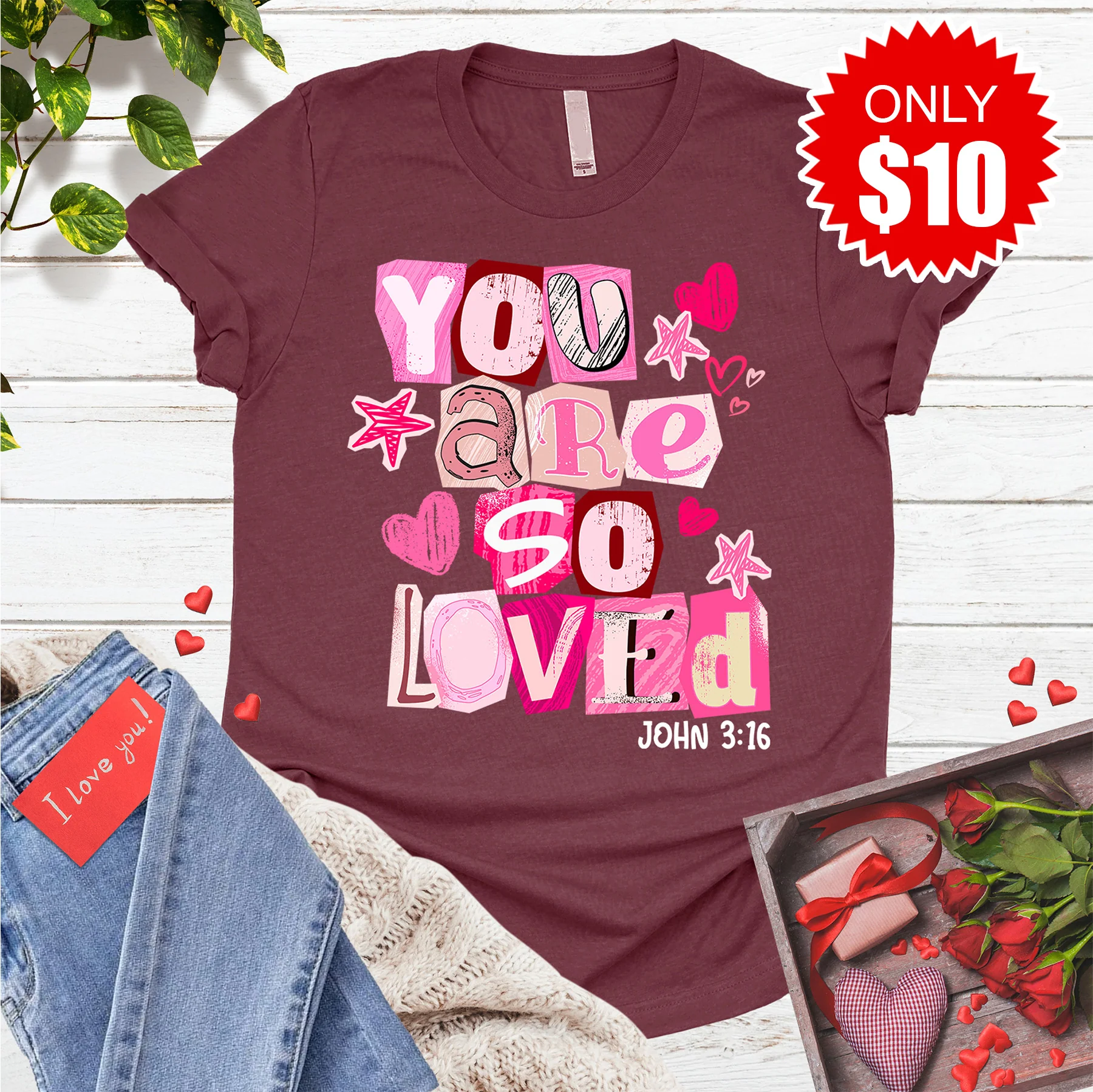 You Are So Loved Tee - Heather Cinnamon - 10