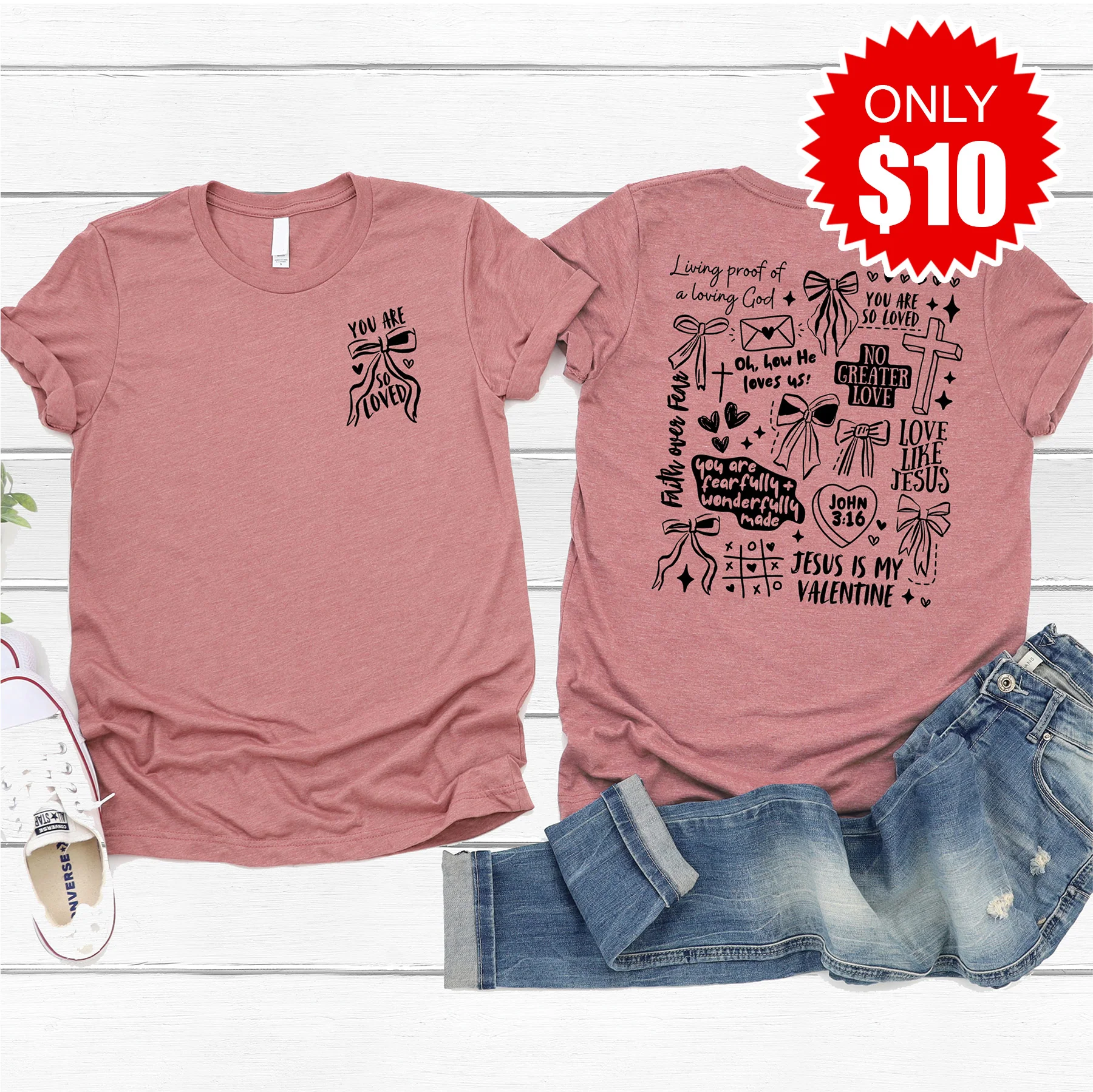 You Are So Loved Tee - Heather Mauve - 10